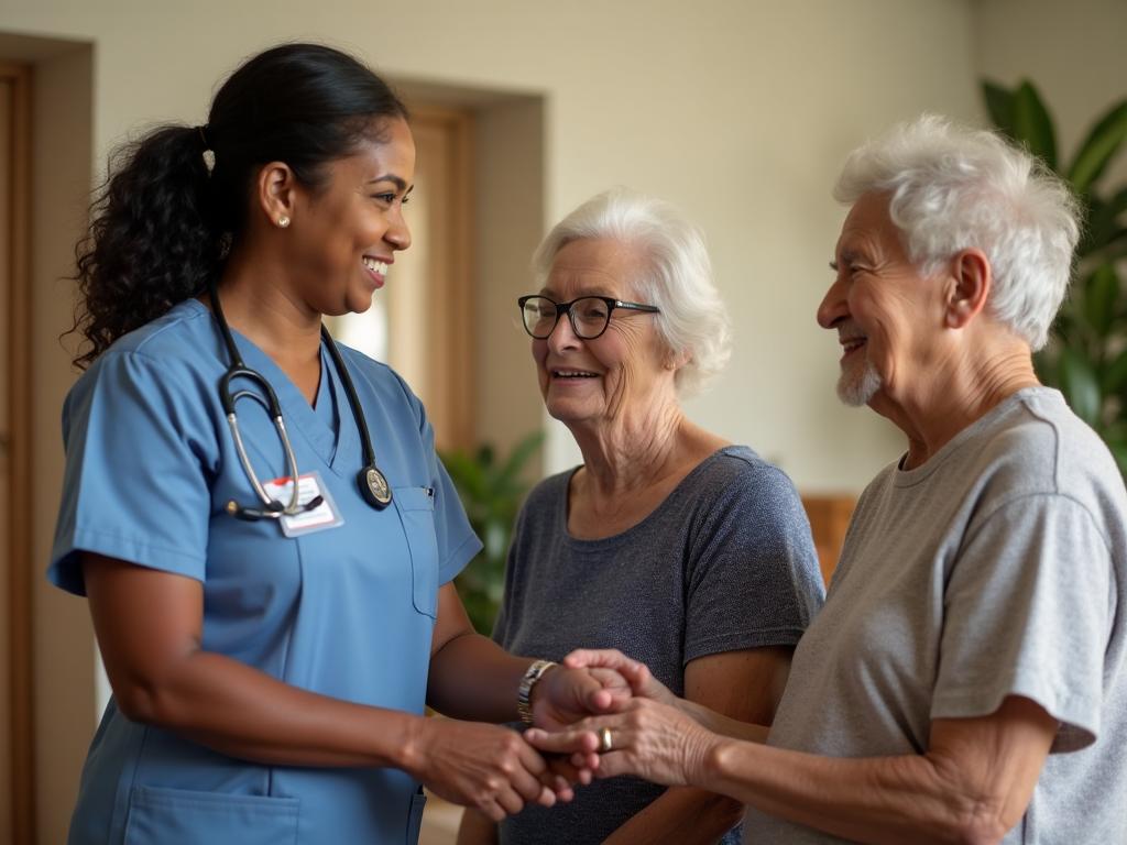 Professional aged care team providing compassionate care